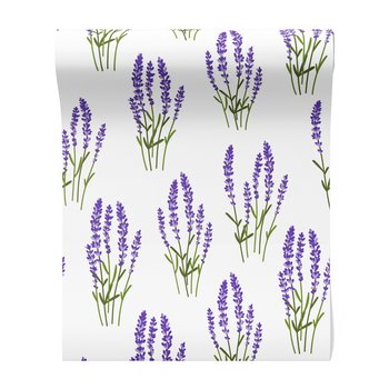 Tapeta - kwiaty, lawenda, wzór