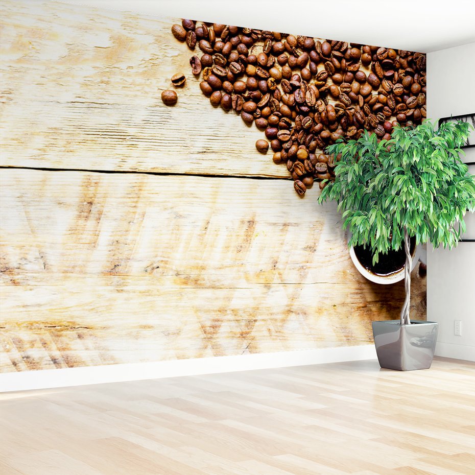 Fototapeta - kawa, ziarna, napój