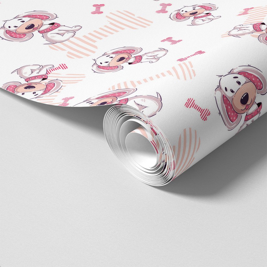 Tapeta - dziecięca, pies, kość,