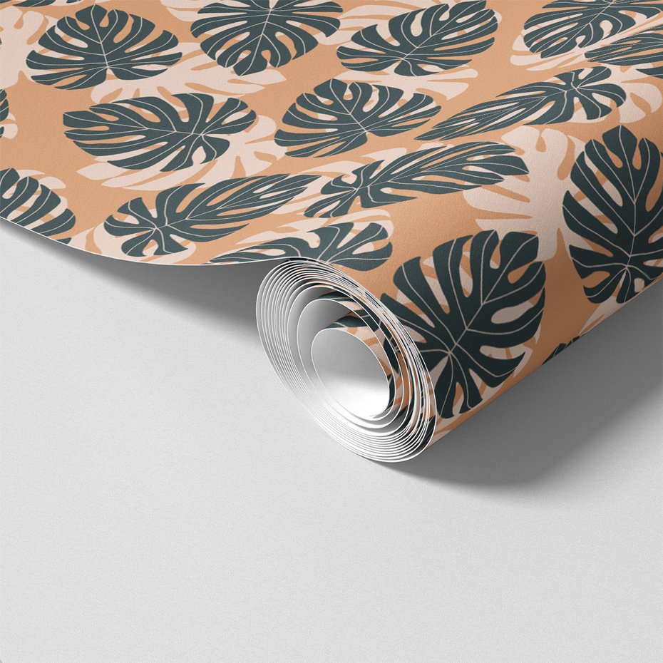 Tapeta - liście, monstera, tło