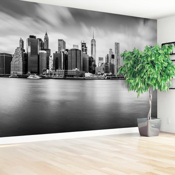 Fototapeta - miasto, drapacze chmur, rzeka