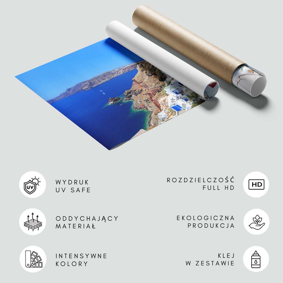 Fototapeta - Santorini, Grecja, morze