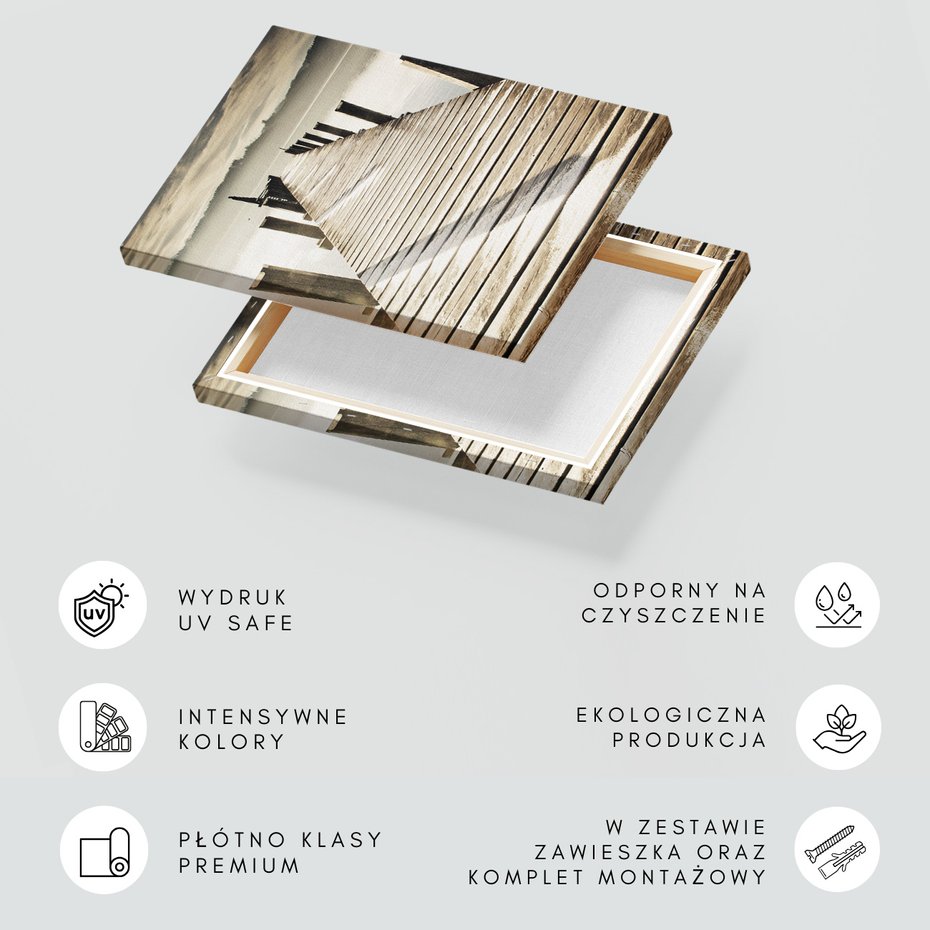 Obraz na płótnie - pomost, jezioro, drewno