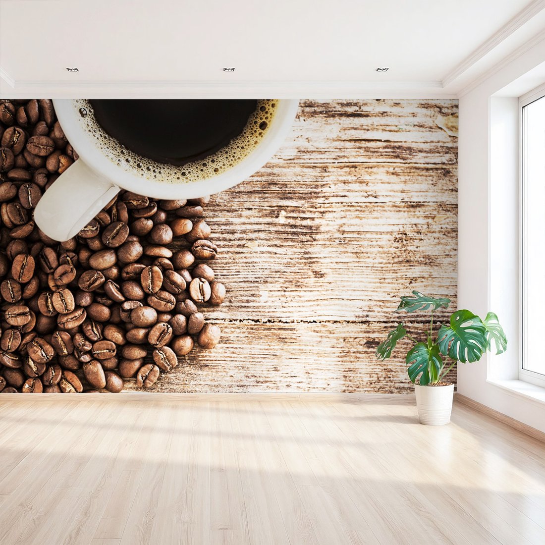 Fototapeta - kawa, ziarna, napój