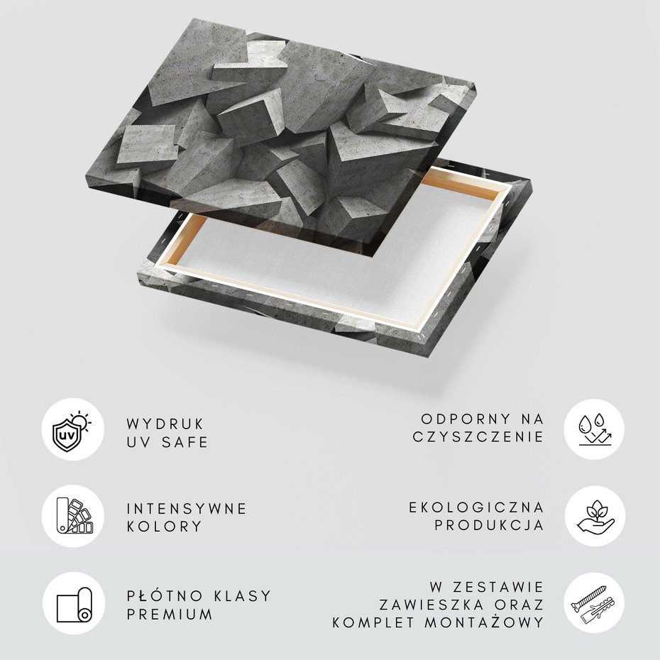 Obraz na płótnie - beton, kostki, abstrakcja