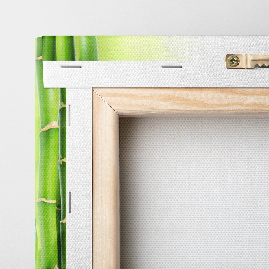 Obraz na płótnie - bambus, orchidee, kwiaty