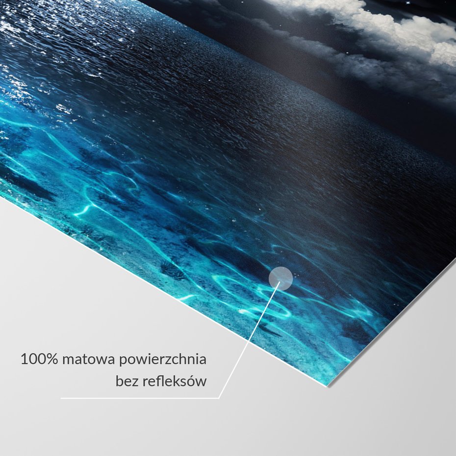 Fototapeta - księżyc, morze, noc