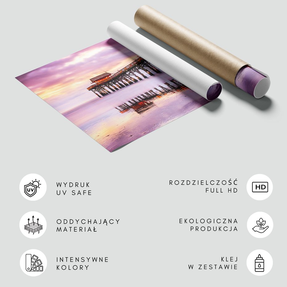 Fototapeta - plaża, morze, molo