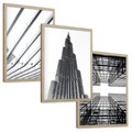 Zestaw obrazy w ramie, plakaty - architektura,budynek,struktura - rama drewno