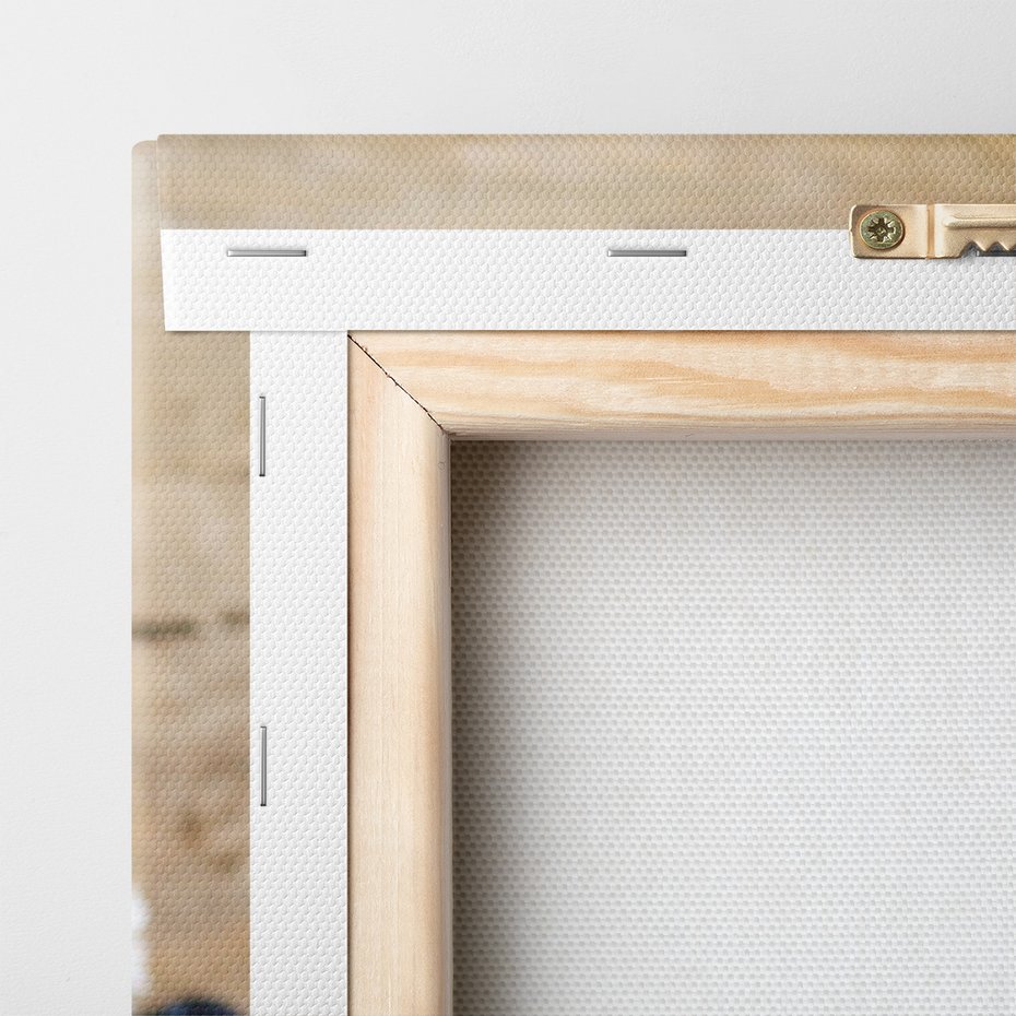 Obraz na płótnie - jagody, kwiaty, deser