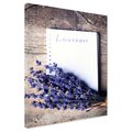 Obraz na płótnie - lawenda, notatnik, drewno