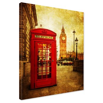 Obraz na płótnie - Londyn, budka telefoniczna, Big Ben