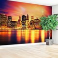 Fototapeta - miasto, noc, woda