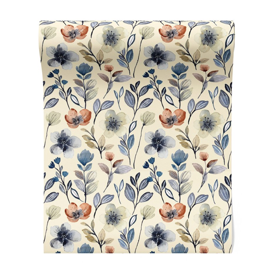 Tapeta - kwiaty, liście, tło