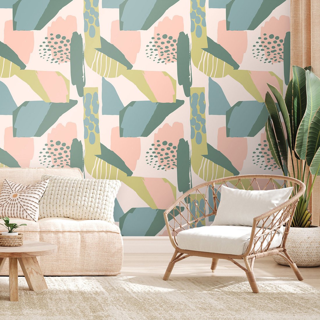 Tapeta - abstrakcja, plamy, kształty