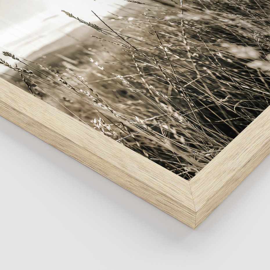 Zestaw obrazy w ramie, plakaty - wieś, natura, budynki - rama drewno