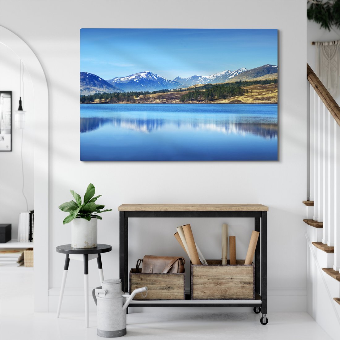 Obraz na płótnie - góry, jezioro, krajobraz