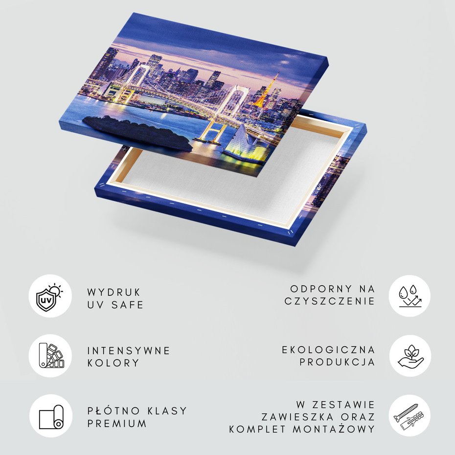 Obraz na płótnie - miasto, most, panorama