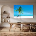Obraz na płótnie - palma, plaża, morze