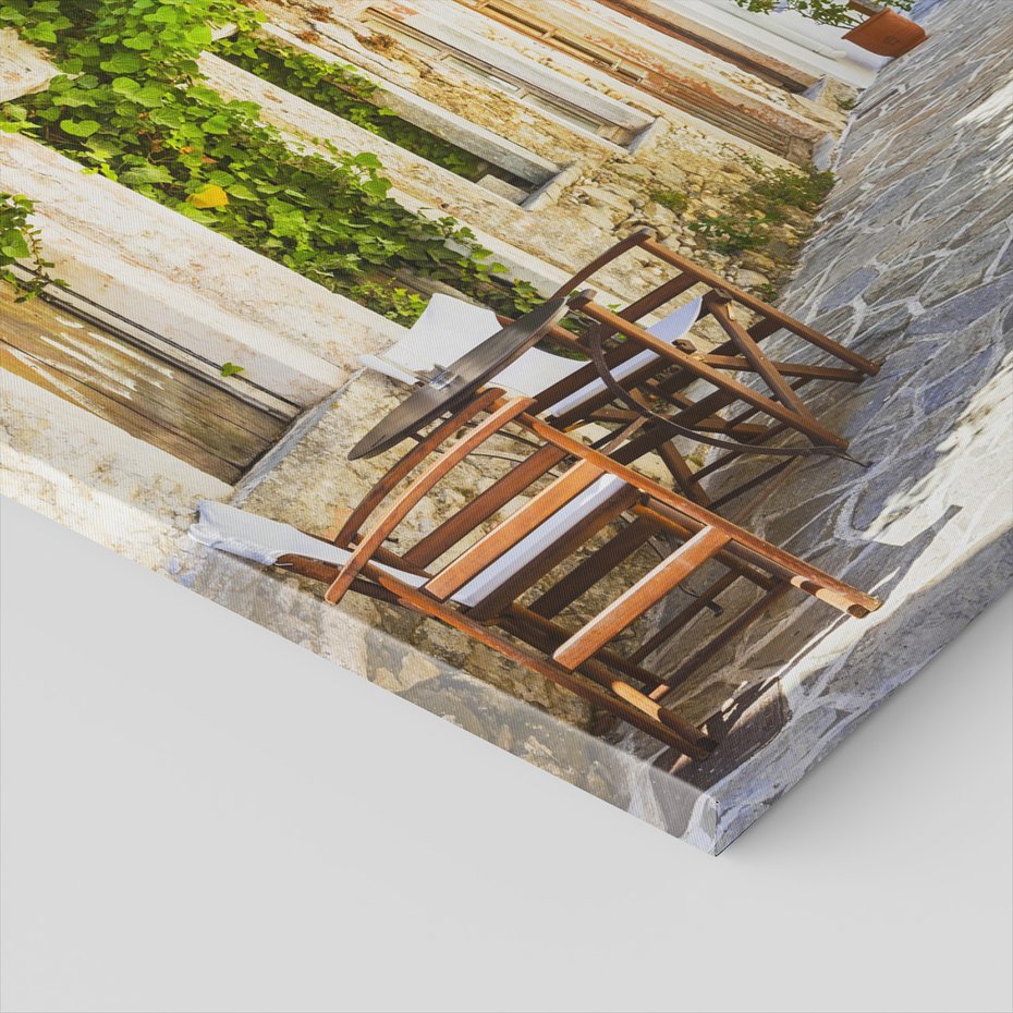 Obraz na płótnie - uliczka, miasto, roślinność