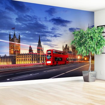 Fototapeta - Londyn, autobus, Big Ben