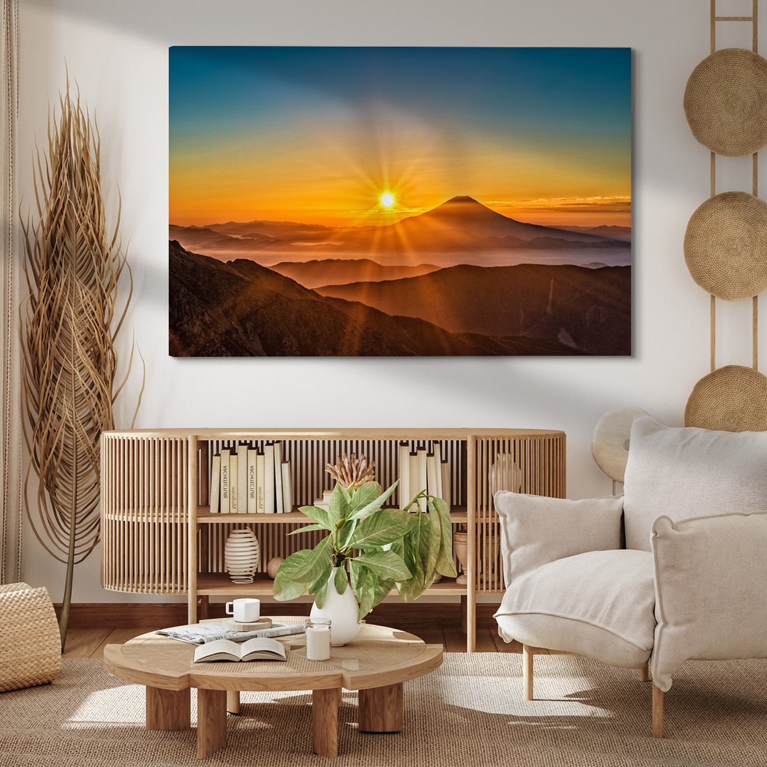 Obraz na płótnie - góry, wschód słońca, krajobraz