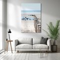 Obraz na płótnie - plaża, morze, drewno