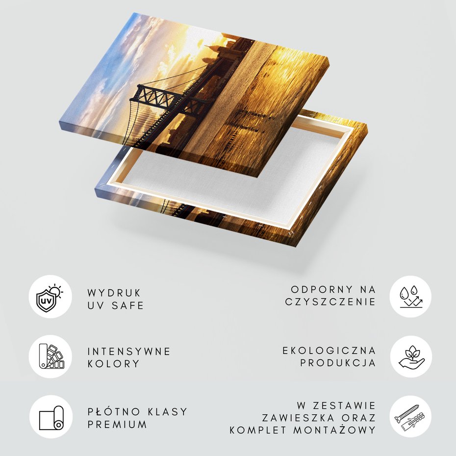 Obraz na płótnie - most, miasto, rzeka