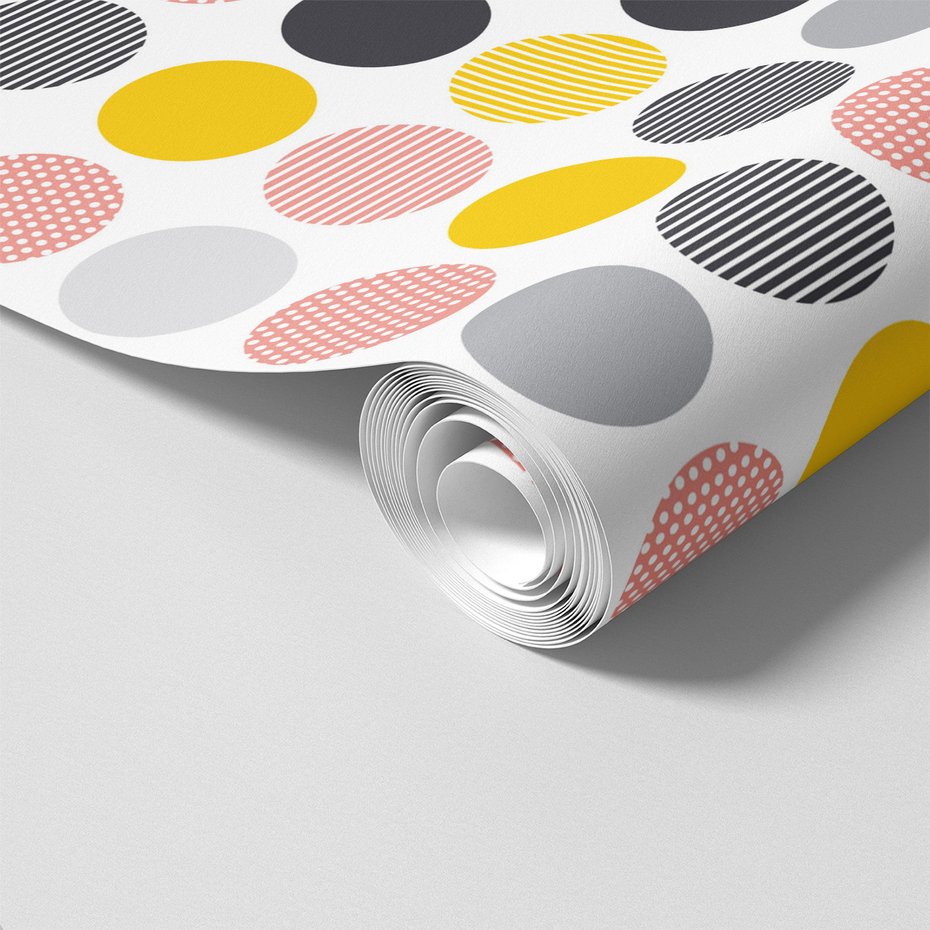 Tapeta - koła, linie, kropki