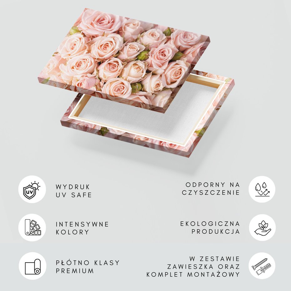 Obraz na płótnie - róże, kwiaty, bukiet