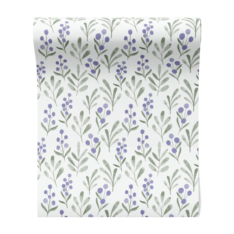 Tapeta - liście, jagody, gałązki