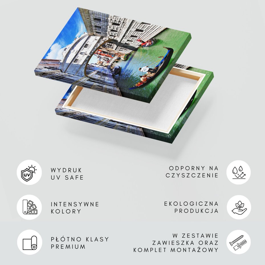 Obraz na płótnie - Wenecja, gondole, kanał