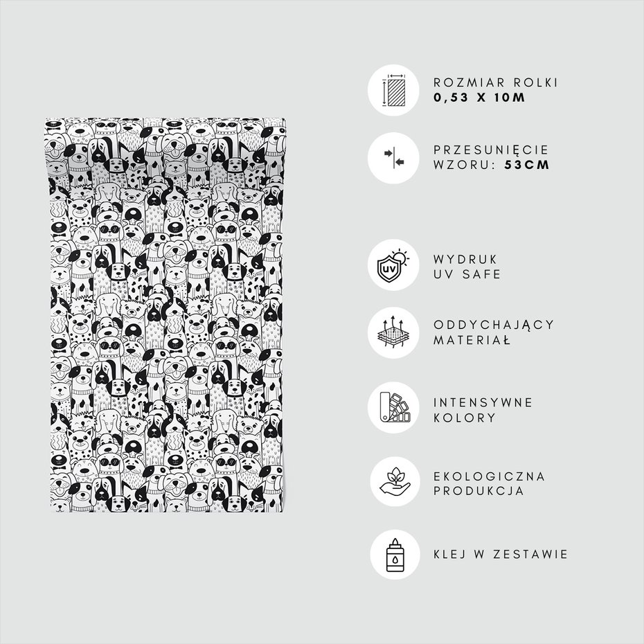 Tapeta - psy, ilustracje, zwierzęta