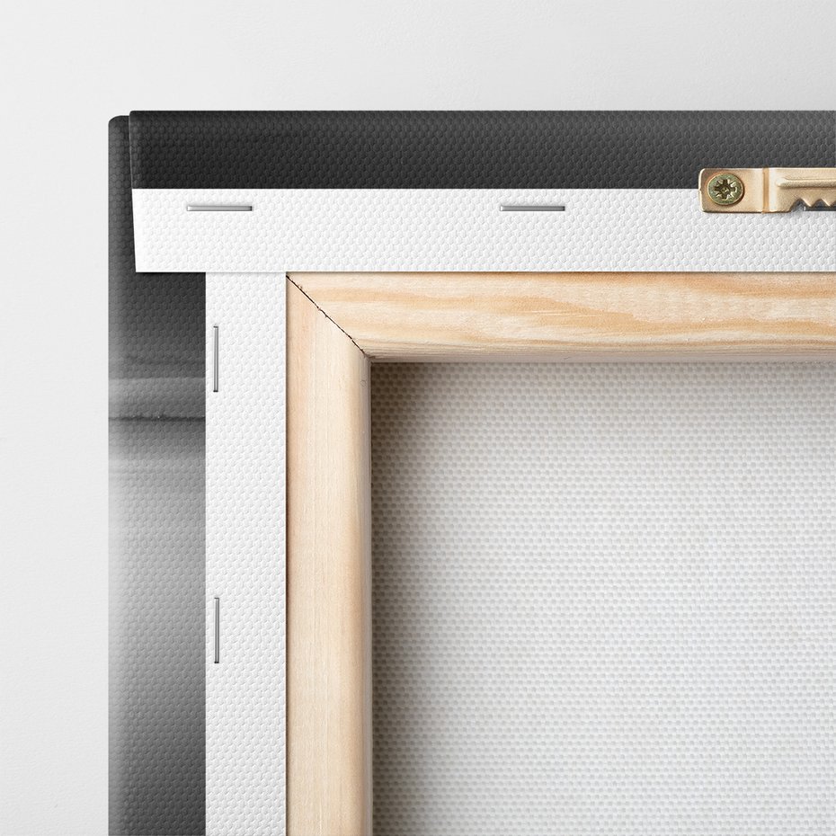 Obraz na płótnie - pomost, woda, czarny i biały