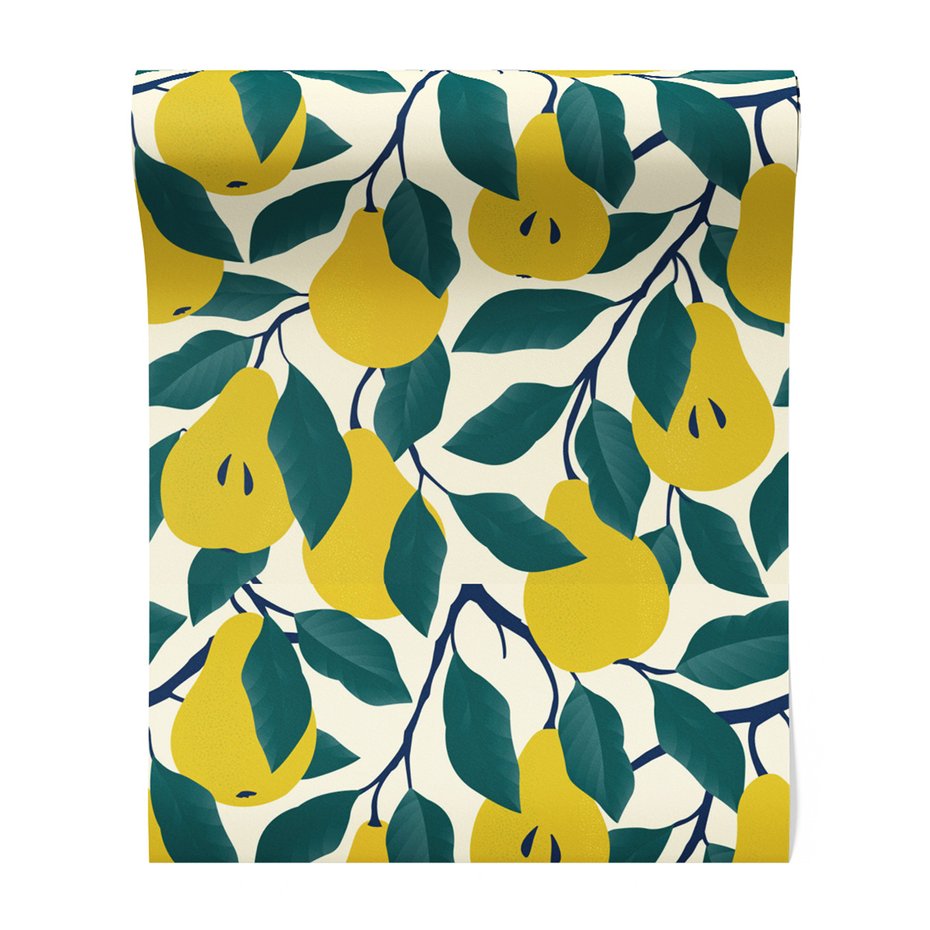 Tapeta - gruszki, liście, gałęzie