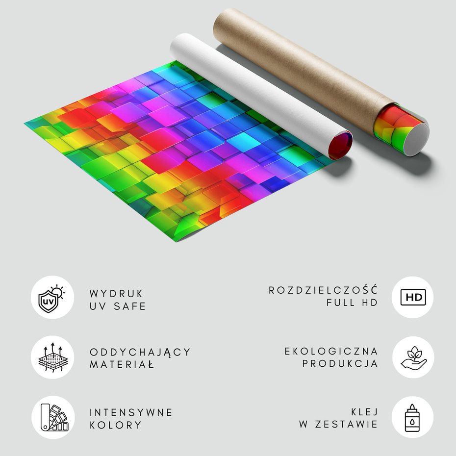 Fototapeta - kostki, kolorowe, abstrakcja