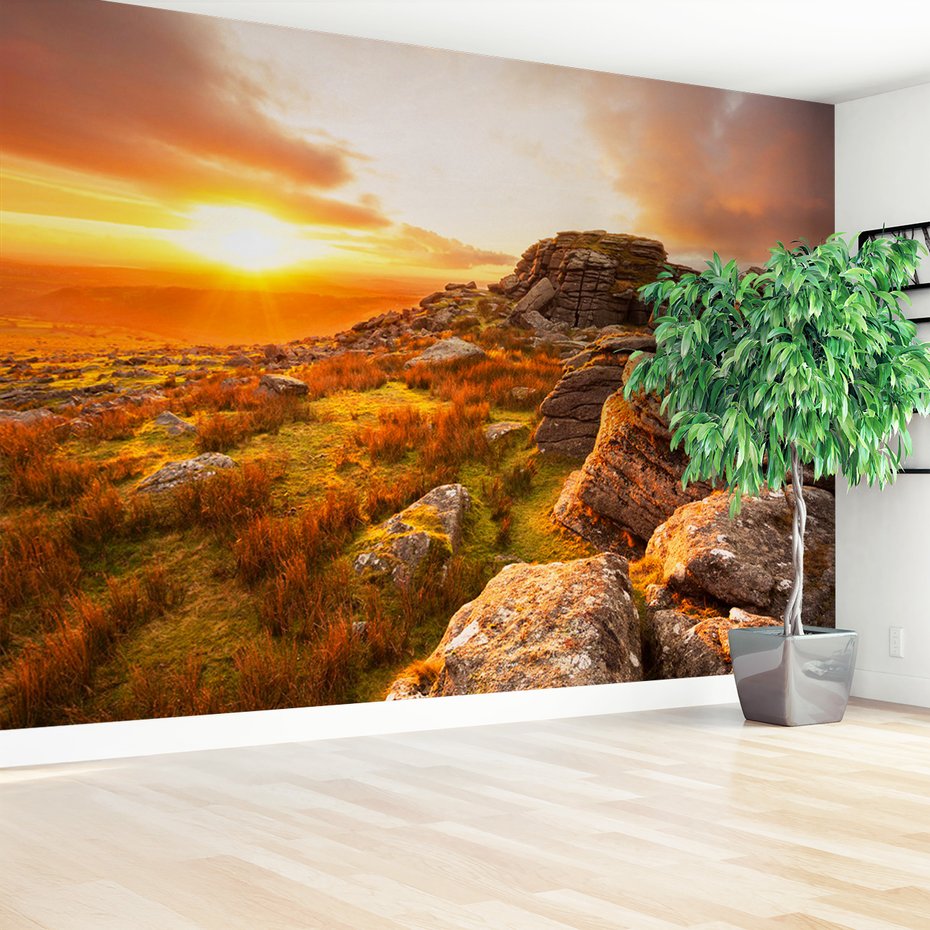 Fototapeta - krajobraz, skały, zachód słońca