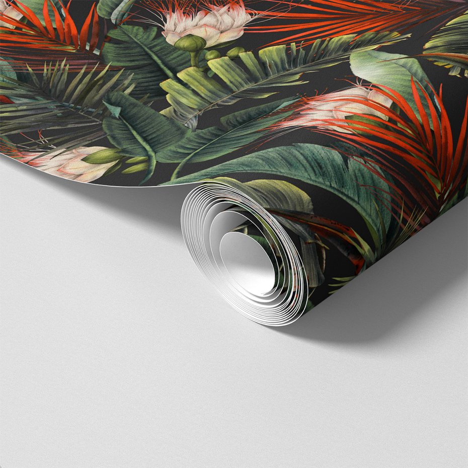 Tapeta - kwiaty, liście, tropiki