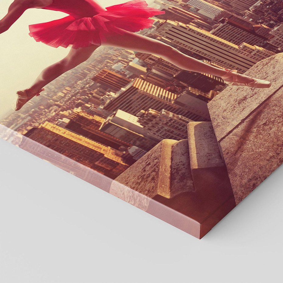 Obraz na płótnie - baletnica, miasto, taniec