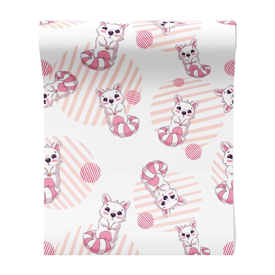 Tapeta - dziecięca, lisek, ogon,