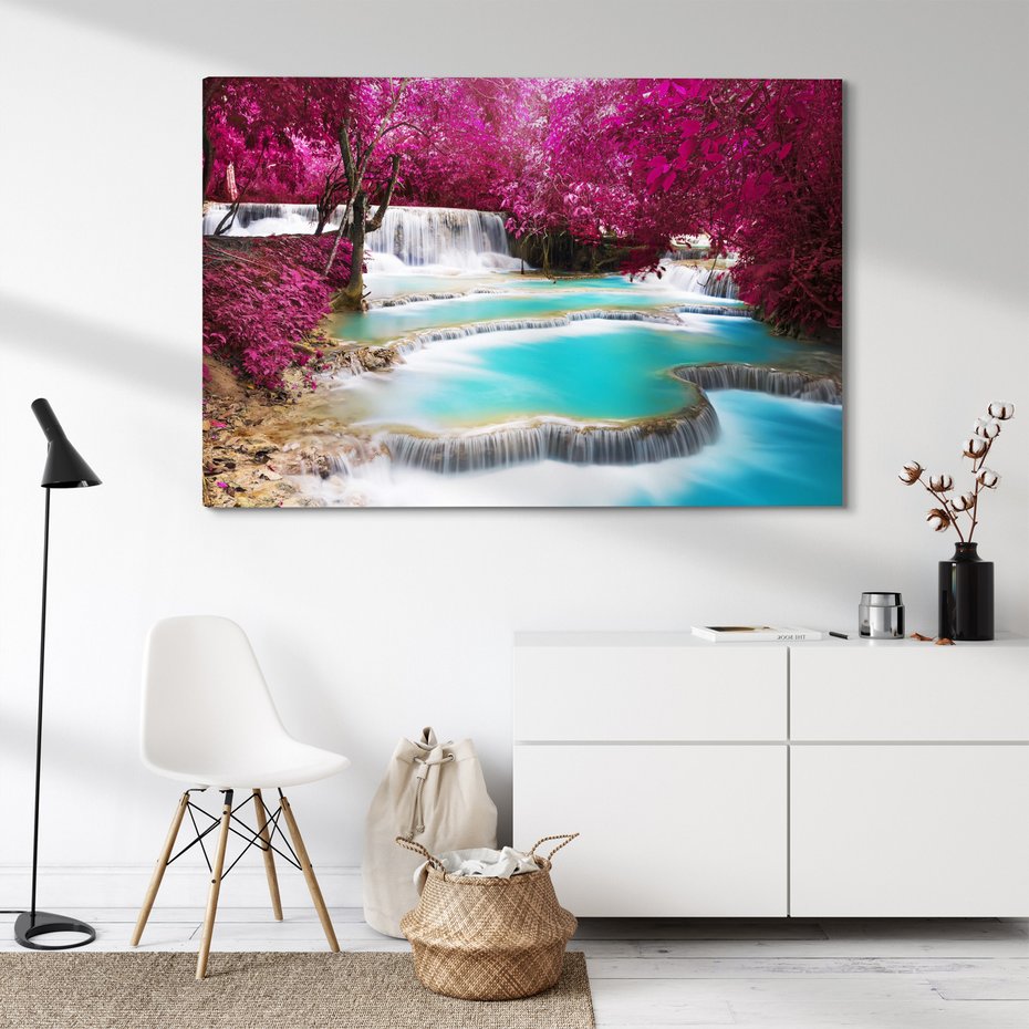 Obraz na płótnie - wodospad, natura, krajobraz