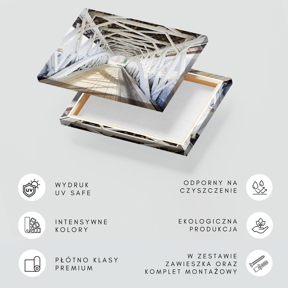 Obraz na płótnie - most kryty, drewno, architektura