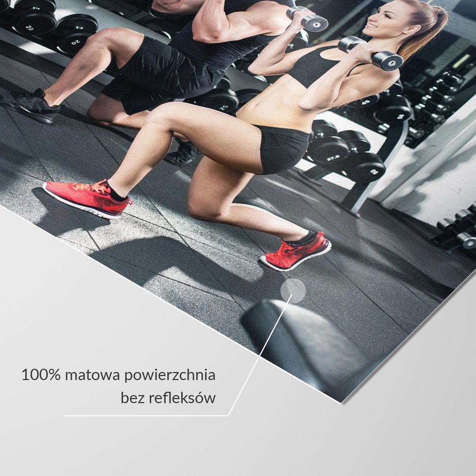 Fototapeta - siłownia, ćwiczenia, ciężary