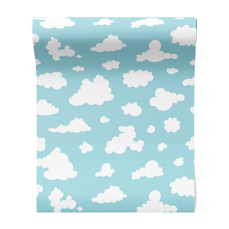 Tapeta - dziecięca, chmury, niebo,