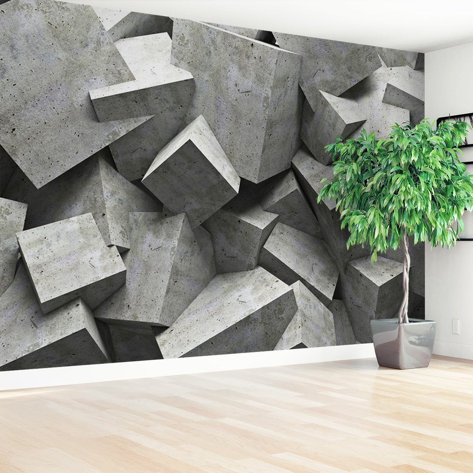 Fototapeta - beton, sześciany, abstrakcja