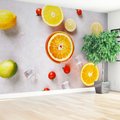Fototapeta - owoce, cytrusy, napój