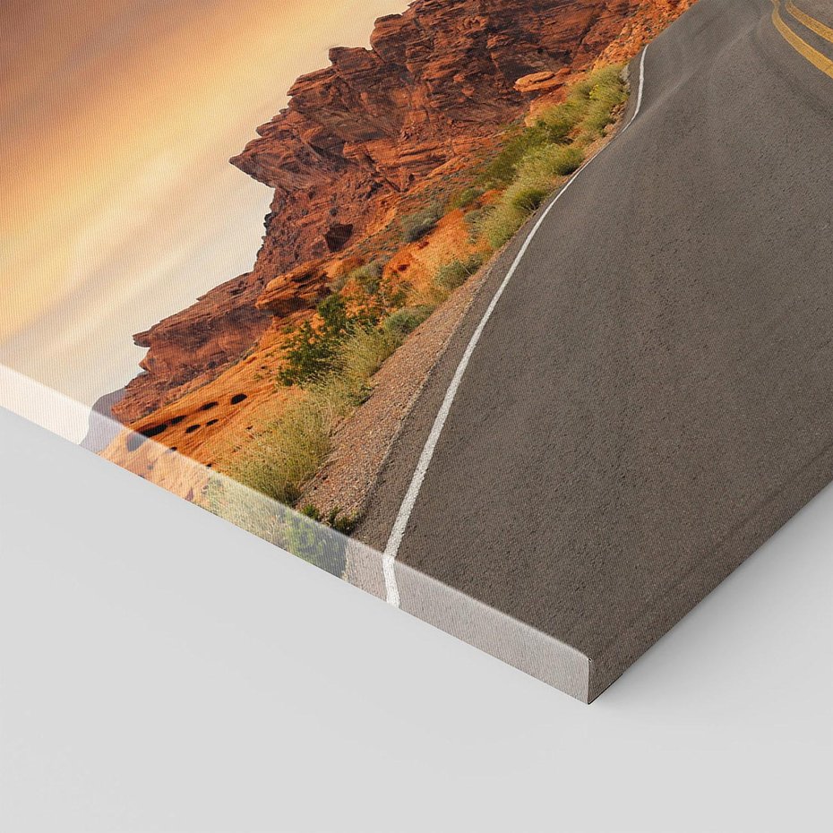 Obraz na płótnie - droga, skały, krajobraz