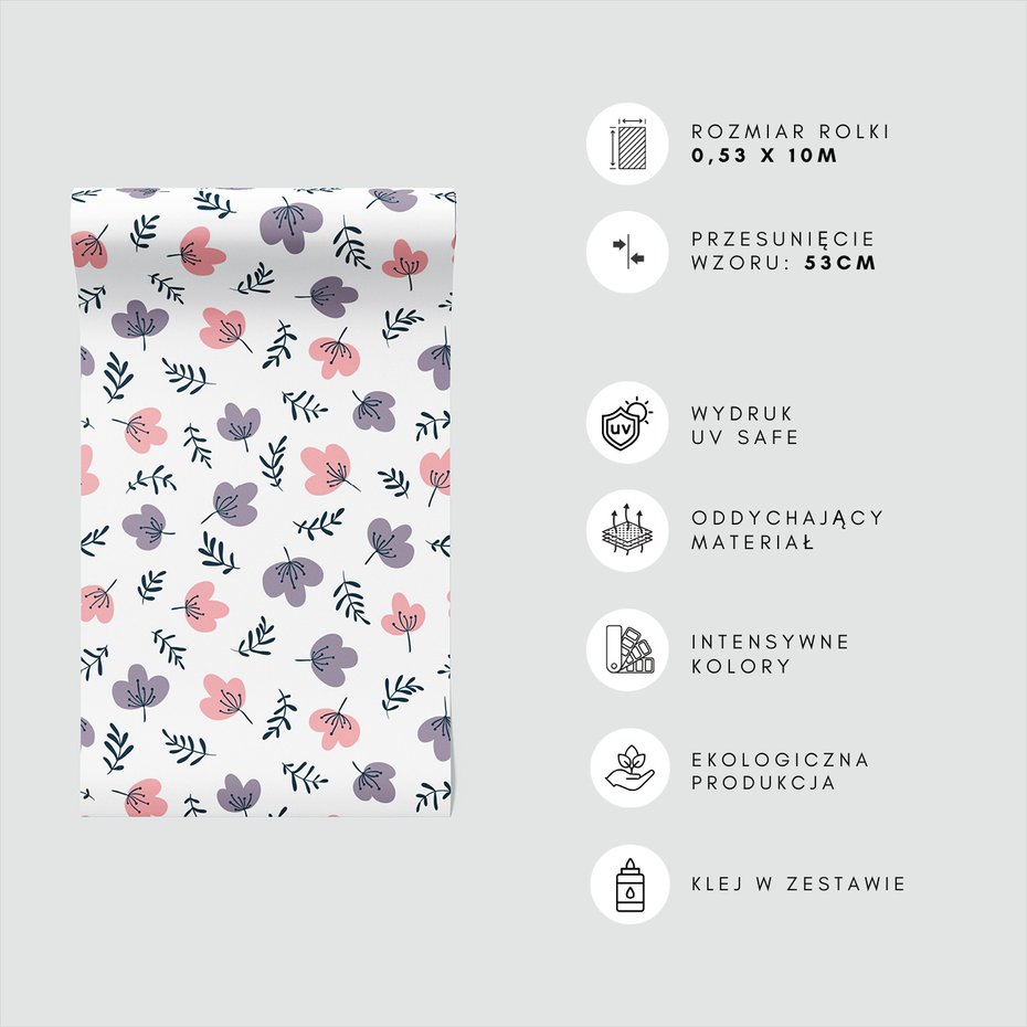 Tapeta - kwiaty, liście, tło