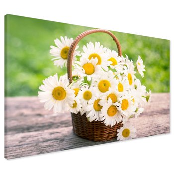 Obraz na płótnie - kwiaty, koszyk, natura