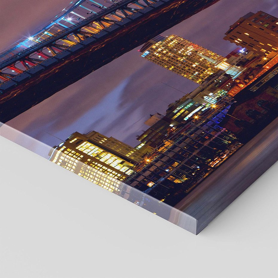 Obraz na płótnie - most, miasto, noc